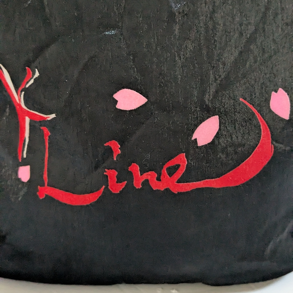 Black Drawstring Backpack With Pink Logo Accent - image 3